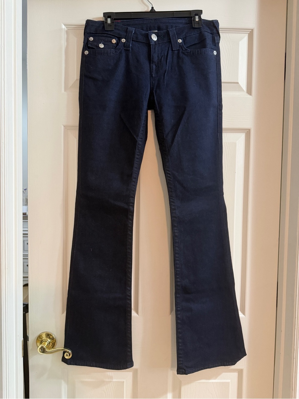 True Religion Women's Dark Navy Flare Jeans